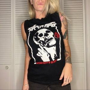 Sheer mag skeleton band tee